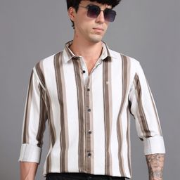 PAUL STREET Men Sharp Slim Fit Opaque Striped Casual Shirt-image-98