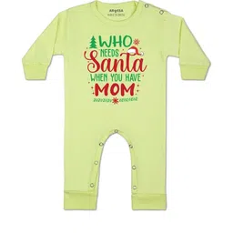 Arvesa Kids-Unisex Yellow Cotton Rompers-picture-21