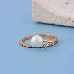 GC PREMIUM JEWELLERY Pearl & Crystal-Studded Finger Ring-image-91