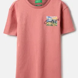 United Colors of Benetton Girls Graphic Printed Round Neck Pure Cotton T-shirt-picture-13