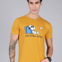 Urban Dog Men Typography Printed Round Neck Cotton T-shirt-image-63