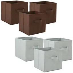Kuber Industries Brown & Grey 6 Pieces Drawer Organisers-39