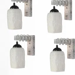 SOMIL White Glass Cylinder Printed Wall Lamps-image-81