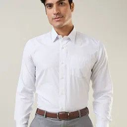 TIM PARIS Vertical Striped Spread Collar Pure Cotton Formal Shirt-image-53