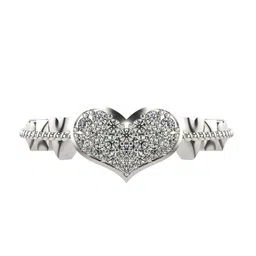 VALANOVA White Gold Plated Sterling Silver 0.21Ct Lab Grown Diamond Ring-image-78