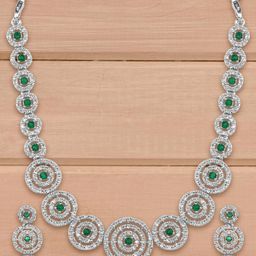 M Creation Silver-Plated Alloy Necklace and Earrings-45