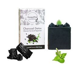 SOAPYWISE Set Of 2 Charcoal Detox Cold Pressed Bathing Soap - 90 g Each-image-52