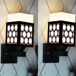 Gojeeva Black Wood Square Wall Lamps-picture-34