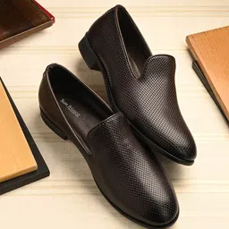 San Frissco Men Textured Slip-On Formal Shoes-image-34