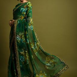 Moda Rapido Floral Sequinned Pure Georgette Saree-picture-45