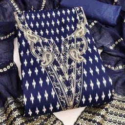 Mitera Embroidered Pure Cotton Unstitched Dress Material-image-29