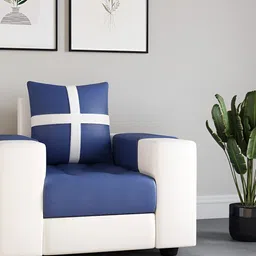 Torque Blue 1 Seater Fabric Sofa-image-99
