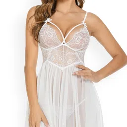 CareDone Women Net Self Design Baby Doll-image-22