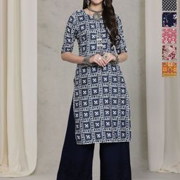 7Threads Selection Of 6 Geometric Printed Round Neck Straight Kurta-image-31