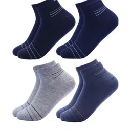 Akeeta Unisex Set Of 4 Striped Cotton Ankle Length Socks-picture-22