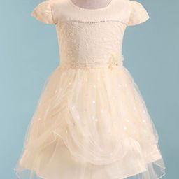 Mark & Mia Girl Round Neck Cap Sleeves Tulle Fit & Flare Midi Dress-image-68
