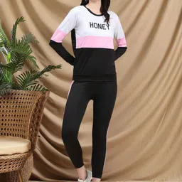 Moda Rapido Printed Round Neck T-Shirt With Joggers Co-Ords Set-picture-46