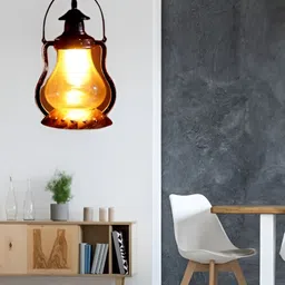 KINIS Copper-Toned & Yellow Quirky Ceiling Lamp-4