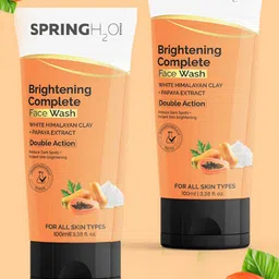 Spring H2O Set Of 2 Brightening Complete Face Wash With Papaya Extract - 100 ml Each-0