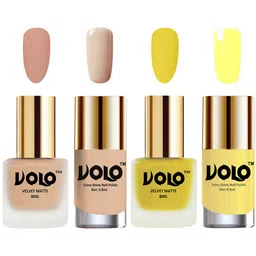 VOLO Set Of 4 Velvet Matte & Extra Shine Nail Polish-8 ml & 9.9 ml Each Shade 28-40-65-29 image 1