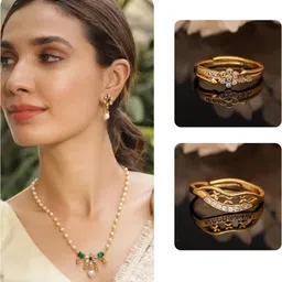 Anouk Gold-Plated Brass Jewellery Set-88