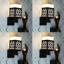 Gojeeva Black Wood Square Shaped Wall Lamp-picture-12