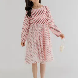 LULU & SKY Polka Dot Print A-Line Dress-picture-16