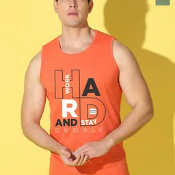 WOOSTRO 2-Pc Printed Combed Cotton Innerwear Vests VWS26(HARD ORANGE)(MORE LGTGREEN)-image-98