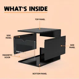 Shoe Mistri Black Foldable Shoe Rack-45