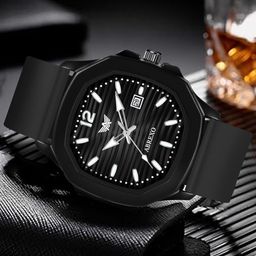Abrexo Men Dial & Straps Analogue Watches Abx6600-Brown Strap Black Dial Watch-image-91