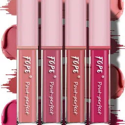 FOPE Set Of 4 Pout Perfect Velvet Matte Liquid Lipstick - 4 ml Each - 02-03-05-09-54