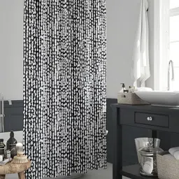 ArtzFolio Black & WhitePrinted Waterproof Shower Curtain-image-6
