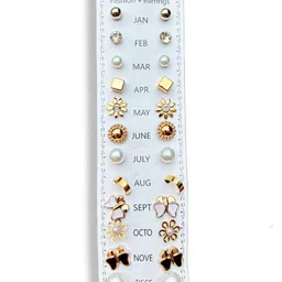 UnfoldSelf Set Of 12 Gold-Plated Artificial Stones and Beads Western Studs image 5