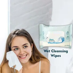 CRIBE Set Of 4 Aloe Vera & Aqua Extract Wet Cleansing Wipes With Vitamin E - 25 Wipes Each image 3
