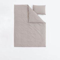 H&M Beige Pure Cotton Single Duvet Cover Set-picture-1