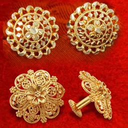 DIVASTRI Set Of 2 Gold-Plated Circular Studs-94