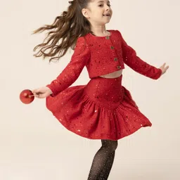 HOITY MOPPET Girls Printed A-Line Midi Dress-picture-15