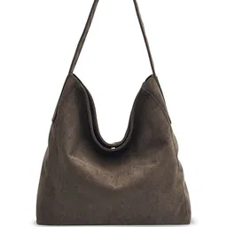 StyleCast x Revolte Suede Half Moon Tote Bag-4