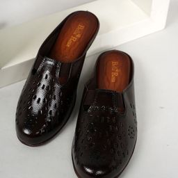 Bella Rosa Women Leather Round Toe Mules-image-82