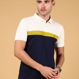 V-Mart Men Colourblocked Polo Collar Cotton T-shirt-picture-17