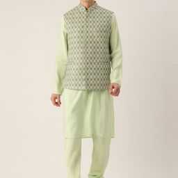 Sayisha Woven Design Pure Cotton Nehru Jackets-image-60