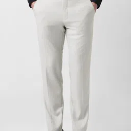 Van Heusen Men Slim Fit Mid-Rise Flat-Front Regular Formal Trousers-image-35
