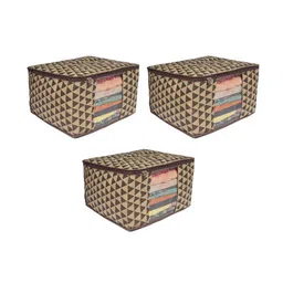 prettykrafts Beige Set of 3 Regular Drawer Organiser Organisers image 1