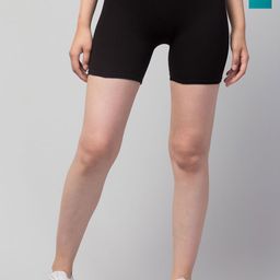 Attire Zone Women Skinny Fit Low-Rise Cycling Sports Shorts-picture-29