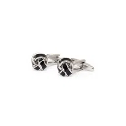 GENTLEREN Men Silver-Plated Contemporary Cufflink-26