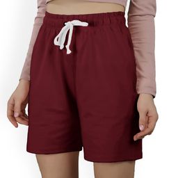 NOTWILD Women Printed Low-Rise Shorts-image-64