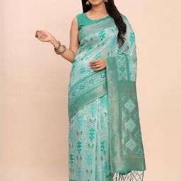 Astita Woven Design Zari Linen Blend Saree-image-86
