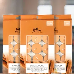 Pan Aromas Brown & White 20 pieces Tea Light Candle-image-22
