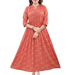 B2F Manufacturing & Designing Kurti Floral Printed Anarkali Maternity Kurta-image-89
