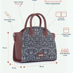 ZOUK Women Floral Printed Swagger Handheld Bag image 5